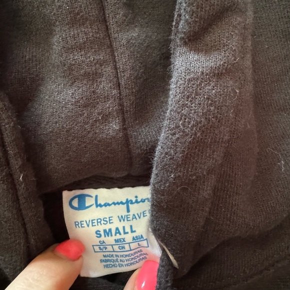 Champion Womens Reverse Weave Cropped Cut-Off Hoodi - Picture 2 of 2